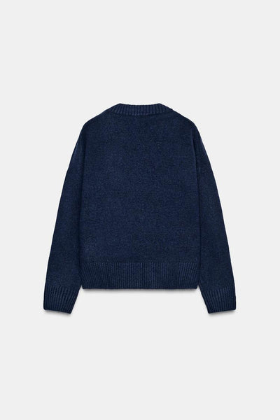 SOFT KNIT V-NECK SWEATER