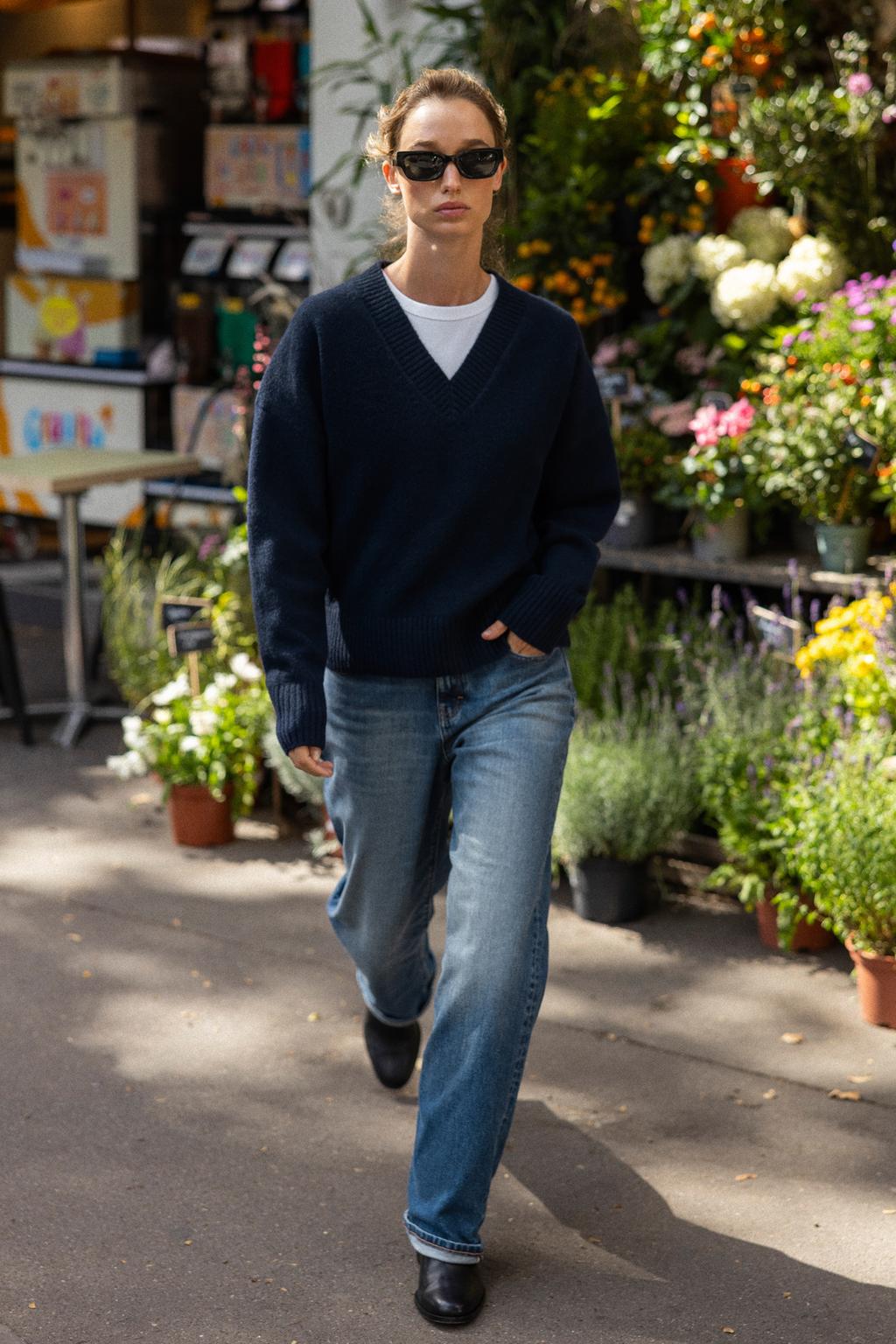 SOFT KNIT V-NECK SWEATER