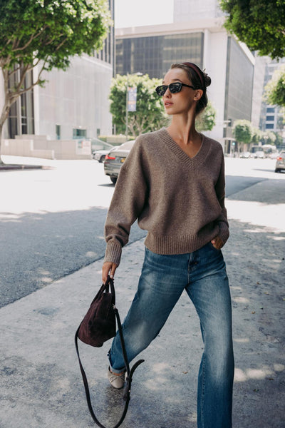 SOFT KNIT V-NECK SWEATER