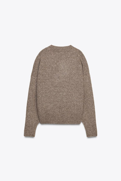 SOFT KNIT V-NECK SWEATER