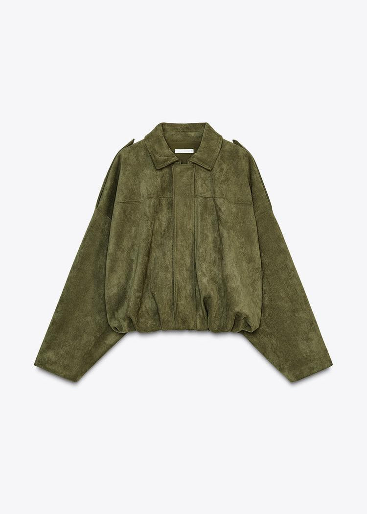 SUEDE EFFECT BOMBER JACKET