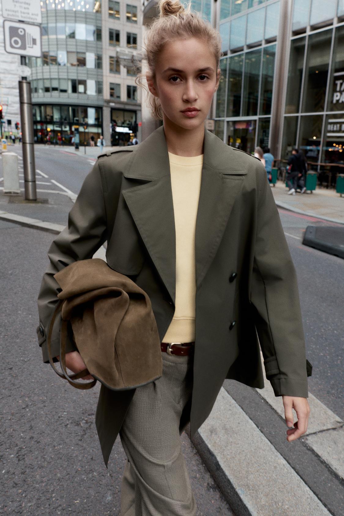 WATER REPELLENT WINDPROOF DOUBLE-BREASTED TRENCH COAT