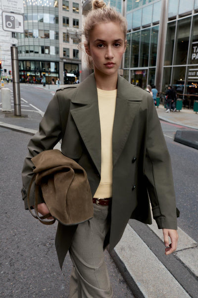 WATER REPELLENT WINDPROOF DOUBLE-BREASTED TRENCH COAT