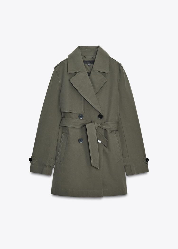WATER REPELLENT WINDPROOF DOUBLE-BREASTED TRENCH COAT