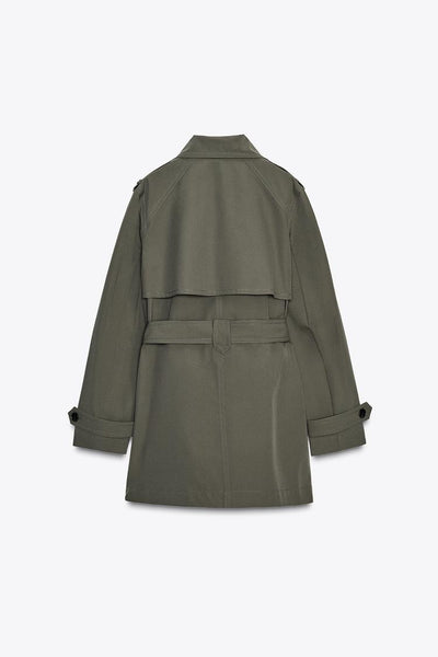 WATER REPELLENT WINDPROOF DOUBLE-BREASTED TRENCH COAT