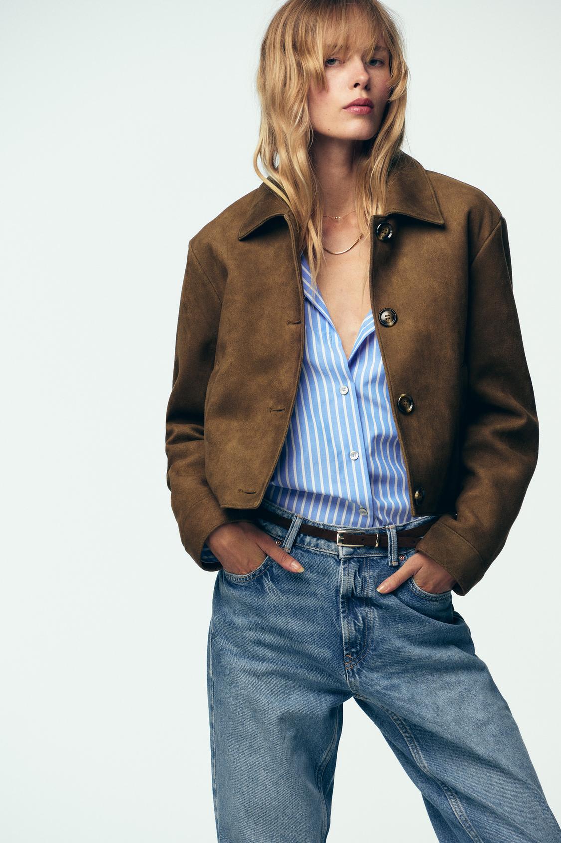 Suede-effect jacket