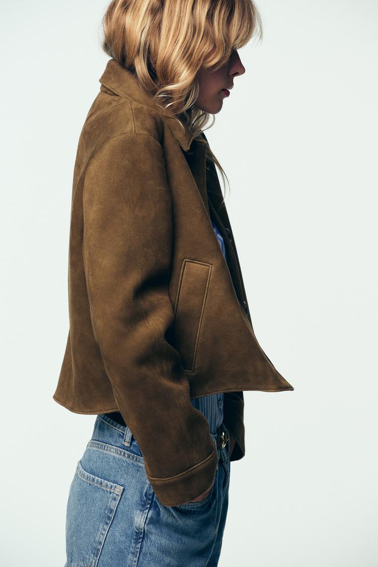 Suede-effect jacket