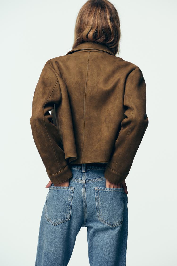Suede-effect jacket