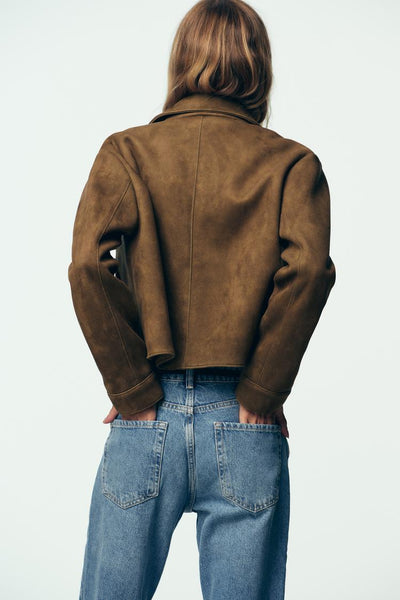 Suede-effect jacket