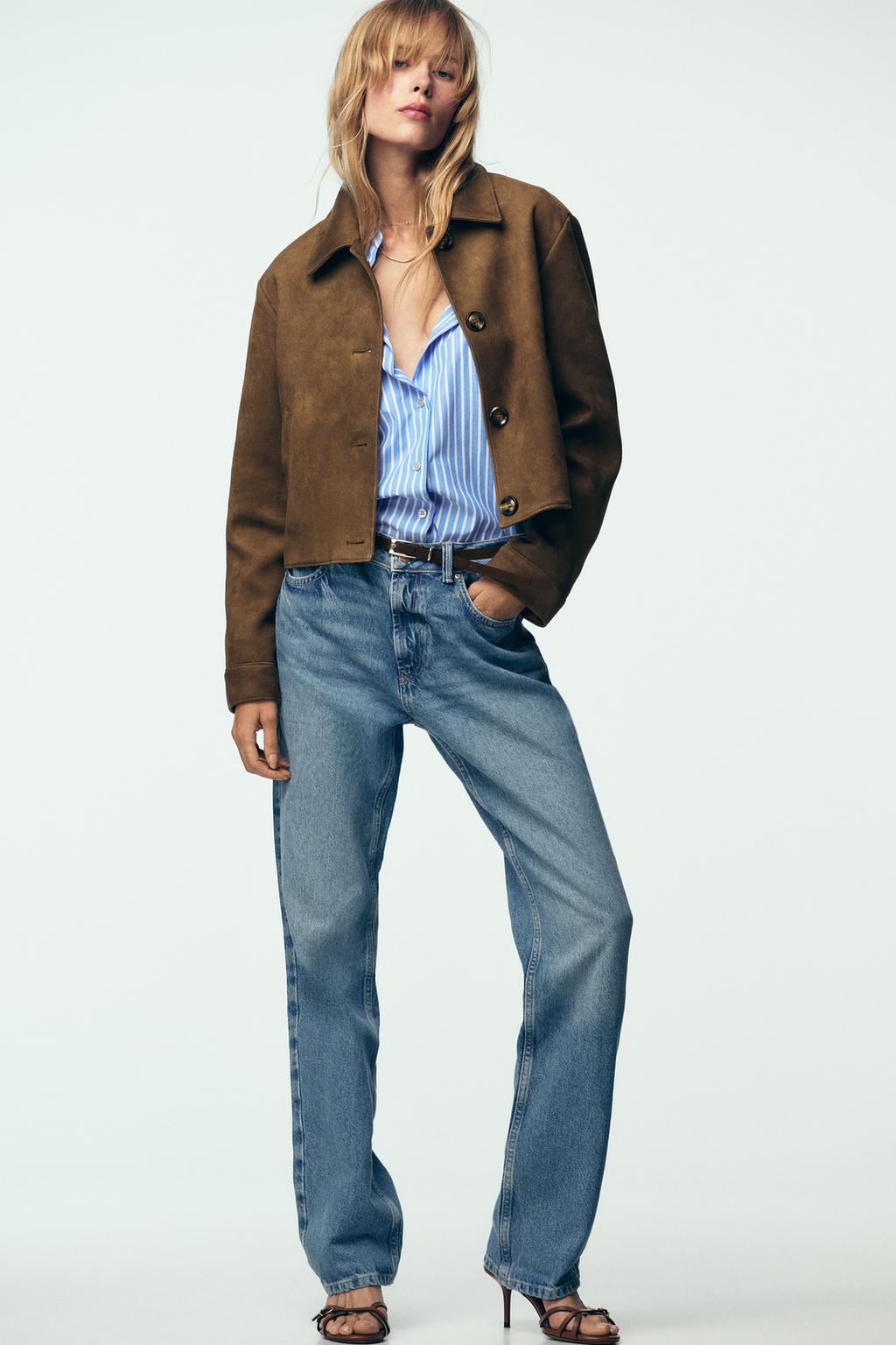 Suede-effect jacket