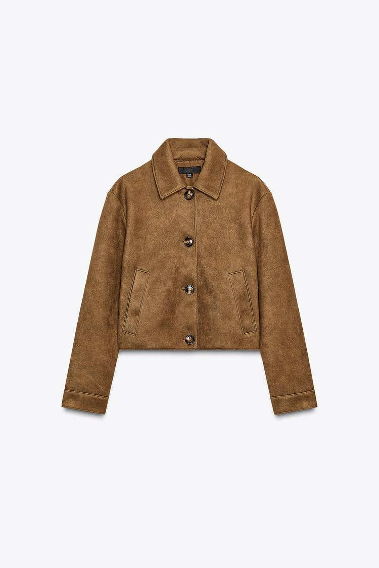 Suede-effect jacket