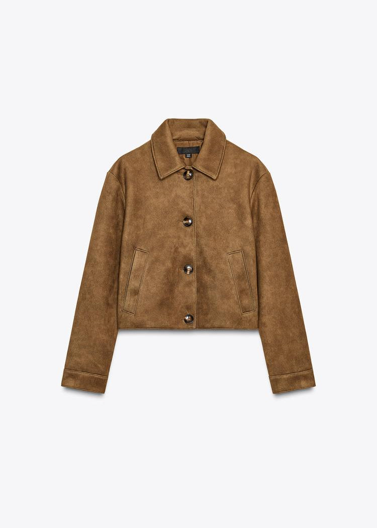 Suede-effect jacket