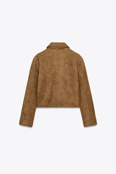 Suede-effect jacket