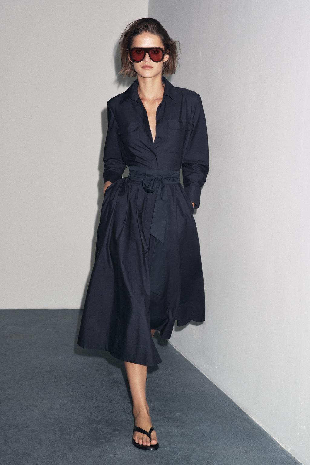 POPLIN SHIRT DRESS
