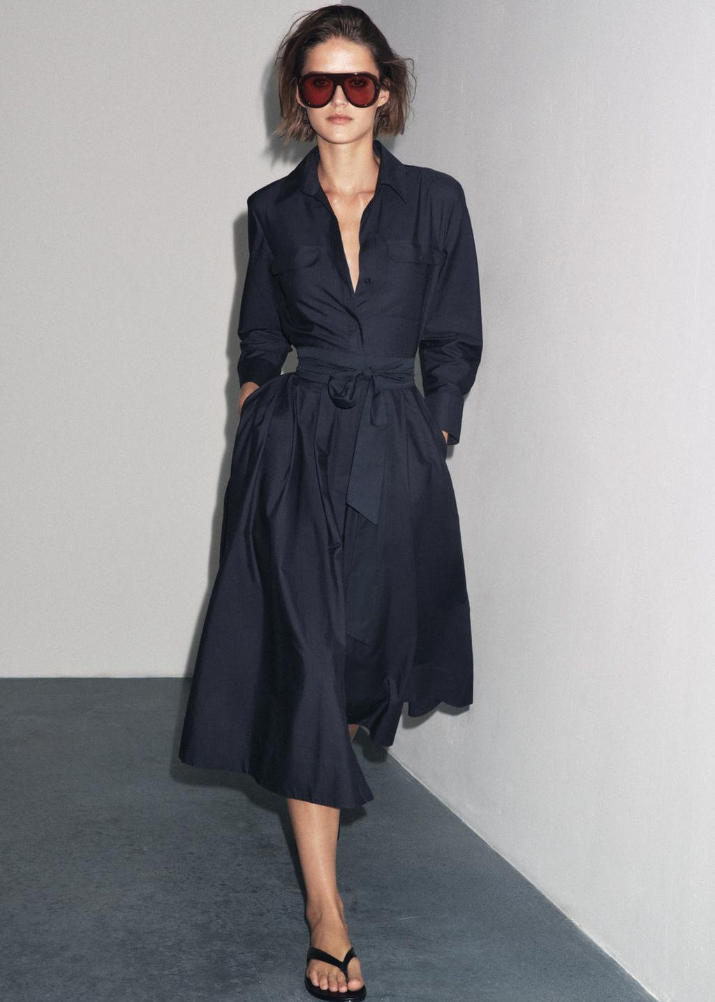 POPLIN SHIRT DRESS