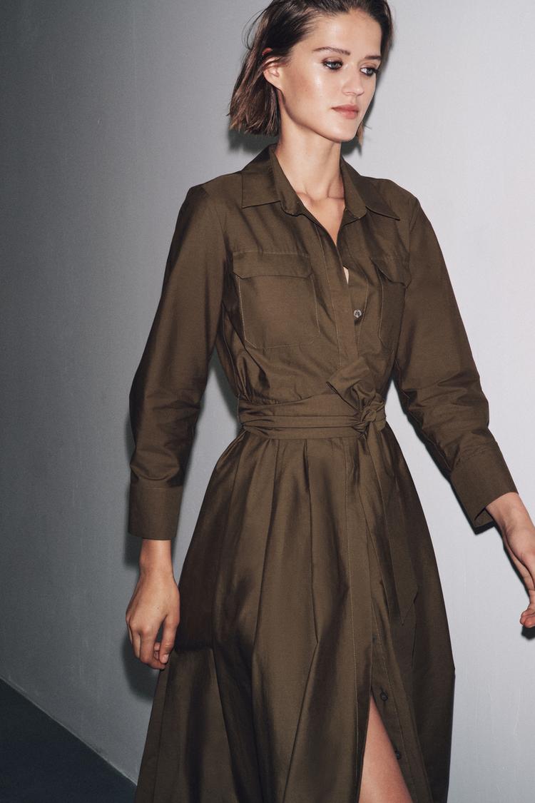 POPLIN SHIRT DRESS