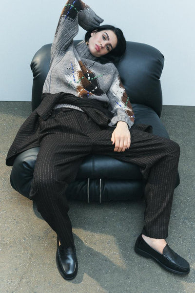 DIAMOND KNIT SWEATER