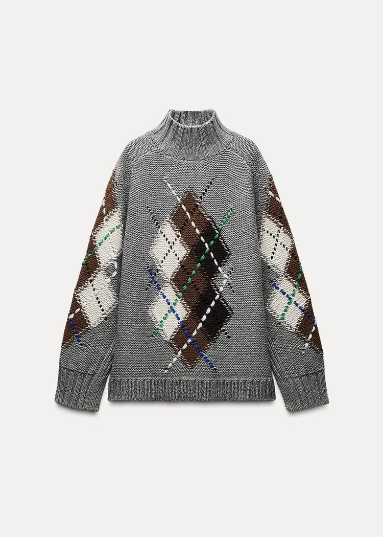 DIAMOND KNIT SWEATER