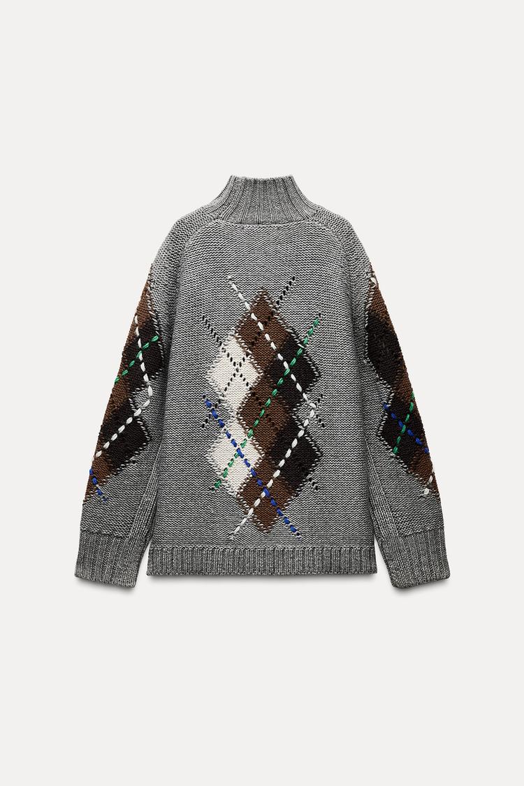 DIAMOND KNIT SWEATER