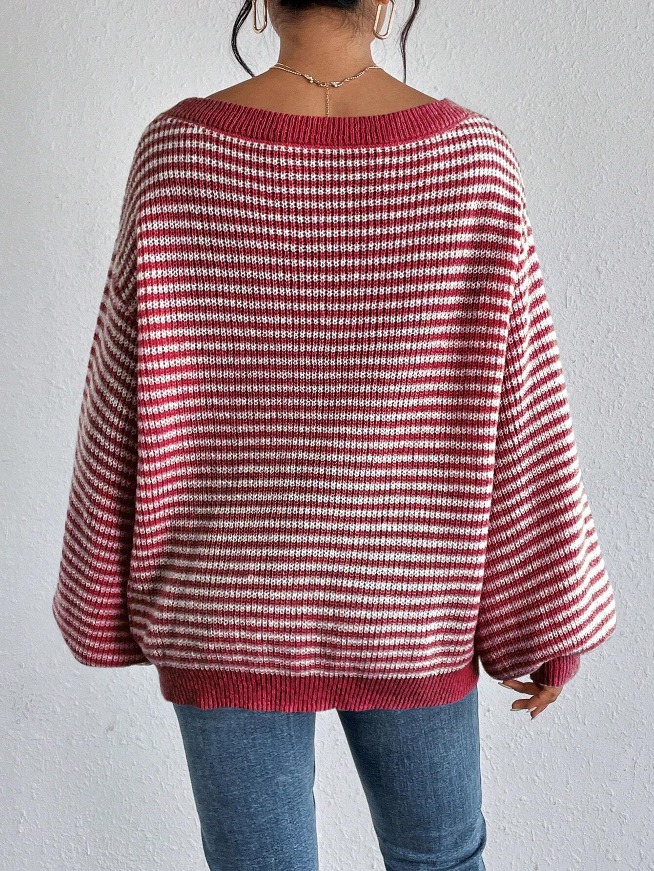 Elyra Striped Off-Shoulder Sweater