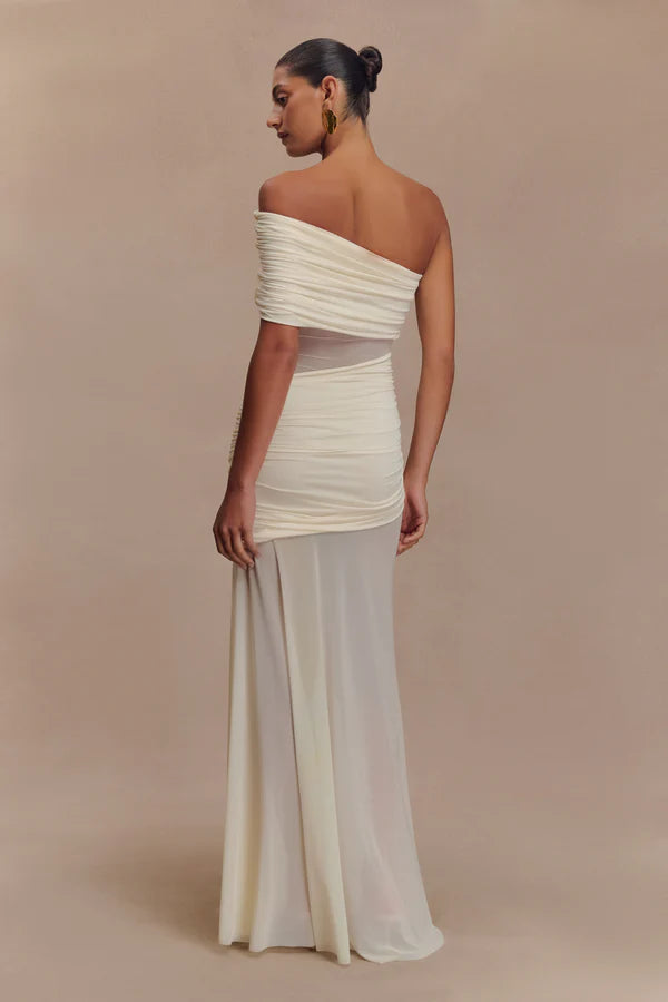 Dallas One Shoulder Mesh Maxi Dress
